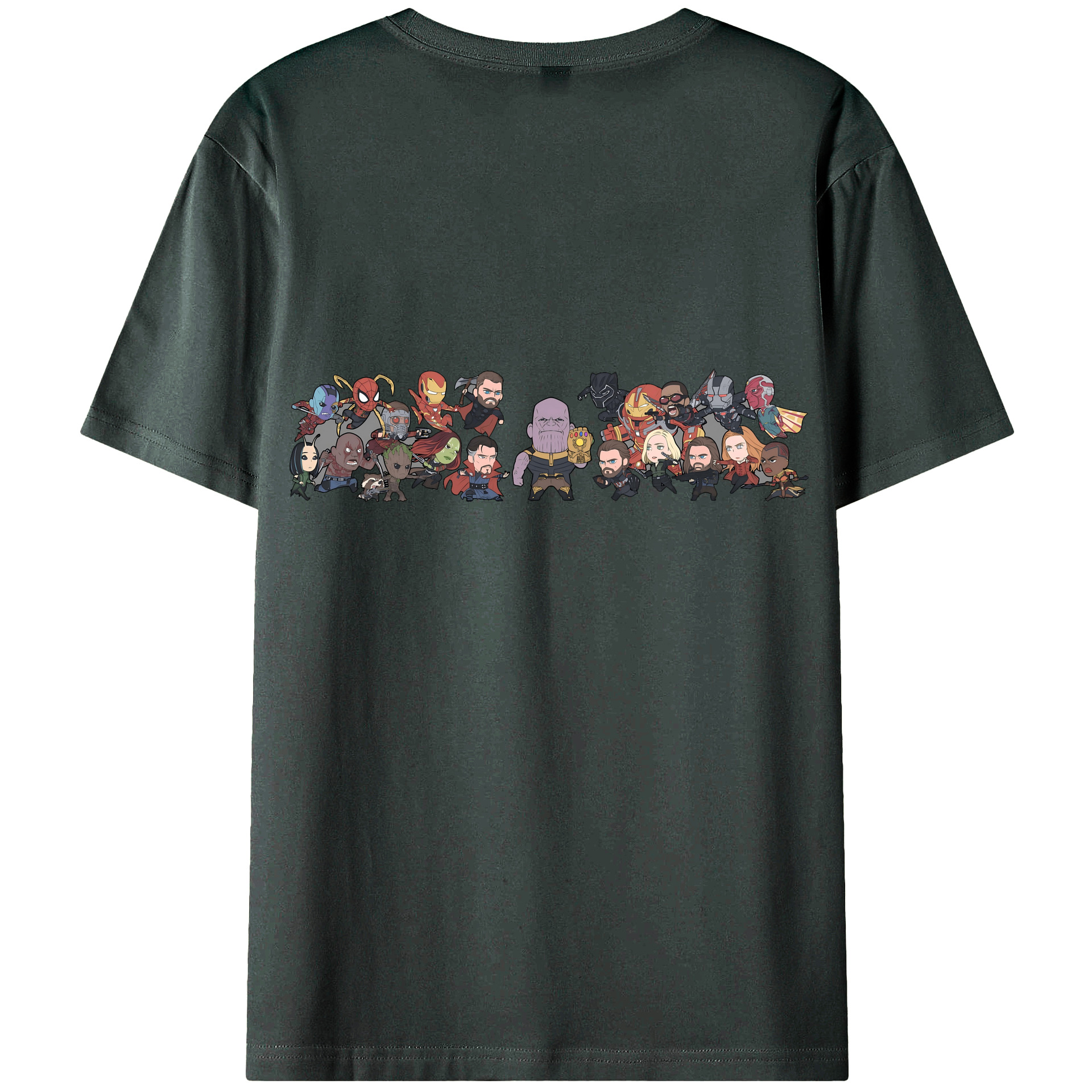 （画像用） アベンジャーズ The Avengers 綿100％ メンズ半袖Tシャツ（バックプリント） 通気性